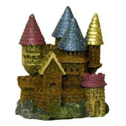 Blue Ribbon Aqua Critter's II Castles Aquarium Ornament - 2x2x2.5in Mini Castle Decor