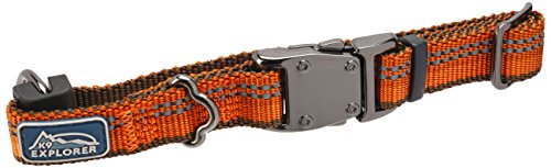 Coastal Pet K9 Explorer Reflective Dog Collar, Extra Small 5/8" x 8-12", Campfire Orange