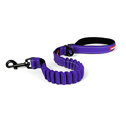 EzyDog Zero Shock Leash - 25 inch Purple Shock Absorbing Bungee Dog Leash