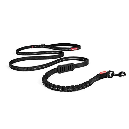 EzyDog Zero Shock Lite Dog Leash - Black, 72 inch, Bungee, Small/Medium Dogs