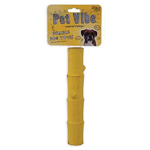JW Pet Small Bamboo Stick Dog Toy - Durable Natural Rubber Chew Toy