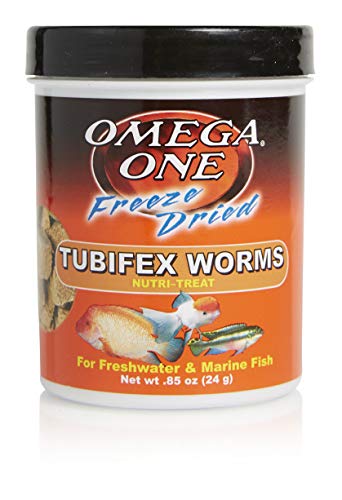 Omega One Freeze Dried Tubifex Worms, 0.85 oz Fish Food