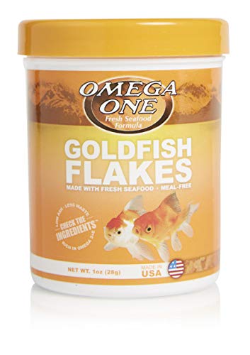 Omega One Goldfish Flakes - 1 oz, Fresh Seafood Formula