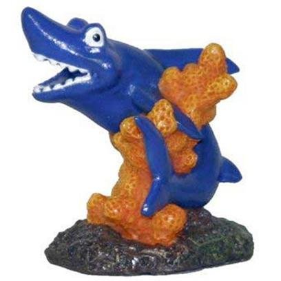 Blue Ribbon Aqua Critters II Shark Aquarium Ornament, 2x2x2.5in Resin Decor