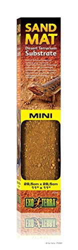 Exo Terra Sand Mat Mini - Desert Terrarium Substrate - 11" x 11" Reptile Habitat Mat PT2561