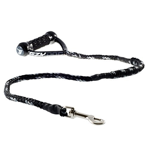 EzyDog Cujo Shock Absorbing Bungee Dog Leash - Best Dog Rope Training Lead - Reflective Trim for Nighttime Safety - Padded Pull Handle for Superior Comfort and Control (40", Black)