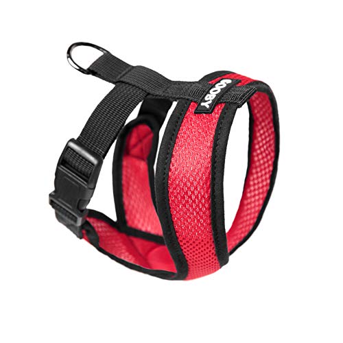 Gooby Comfort X Head-In Dog Harness, Red, Medium, No-Pull, Choke-Free