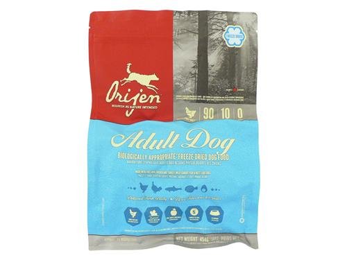 Orijen Adult Freeze Dried Dog Food, Grain-Free, Chicken, Turkey & Fish, 16 oz