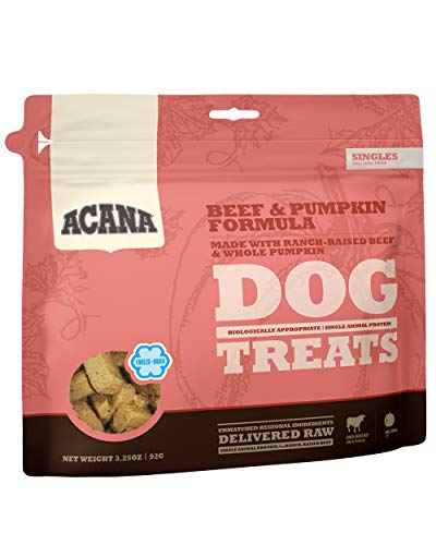 Acana Singles Freeze-Dried Beef & Pumpkin Dog Treats, 3.25 oz, Grain-Free, Limited Ingredient