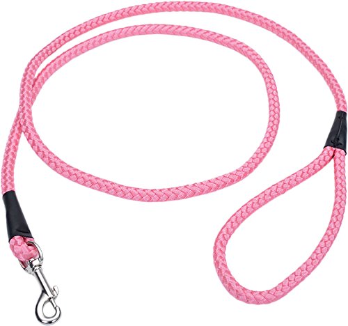 Coastal Rope Dog Leash 6 ft Pink, 5/8 inch Wide
