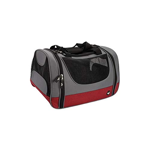 Dogit Explorer Tote Carrier Bag - Burgundy/Gray - Small Dog Travel Tote