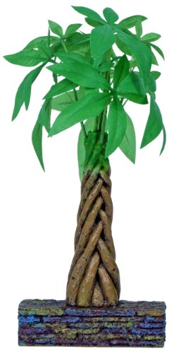 Marina Braided Money Tree Ornament - Betta Kit Accessory, 9-Inch Aquarium Decor