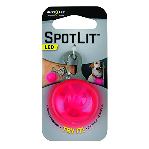 Nite Ize SpotLit Pink LED Clip Light Carabiner - Pet/Personal Safety Light