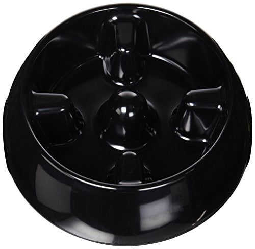 Dogit Go Slow Anti-Gulping Bowl - Black - Large, Slow Feeder Dog Bowl