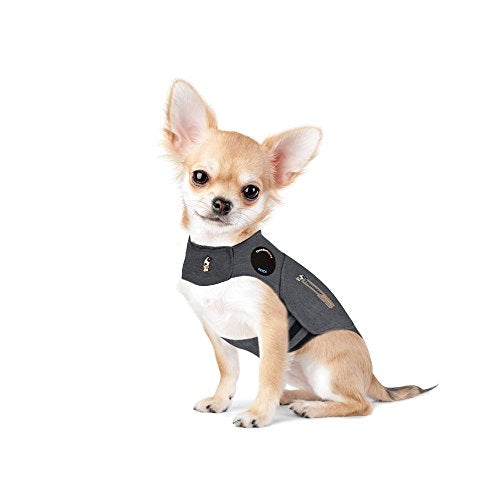 ThunderShirt Dog Anxiety Calming Vest - Heather Gray, XX-Small (Under 7 lbs)