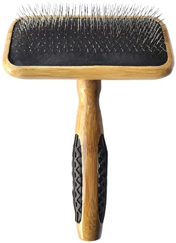 Bass Pet Brush De-matting Slicker, Alloy Pin & Bamboo Handle (Extra Small)