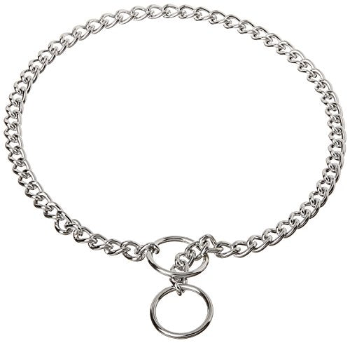 Coastal Titan Chain Training Collar - Fine 2mm x 18in - Nickel Chrome Dog Choke Collar