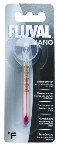 Fluval Nano Aquarium Thermometer - Compact Glass Thermometer for Fish Tanks