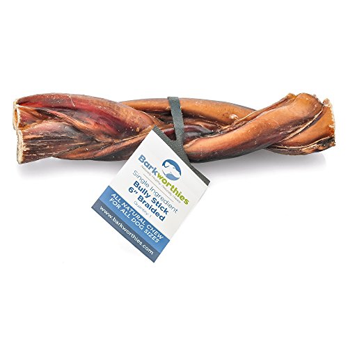 Barkworthies Dog Bully Stick Braided 6 Inch