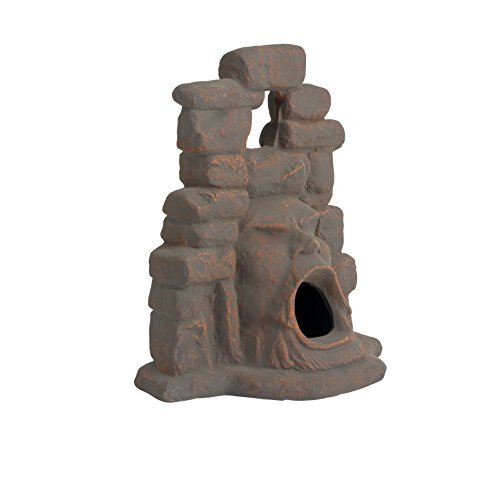 Marina Stone Wrath Ornament, Dark Basalt Aquarium Decor