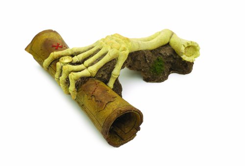 Blue Ribbon Exotic Environments Pirate Arm with Map Aquarium Ornament