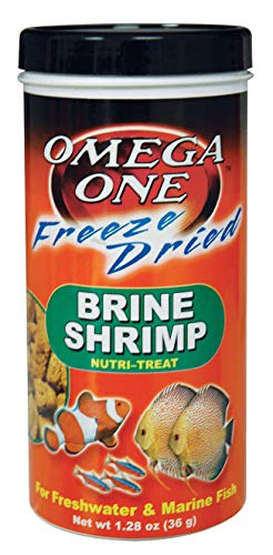 Omega One Freeze Dried Brine Shrimp - 1.28 oz - Nutritious Fish Food Treat