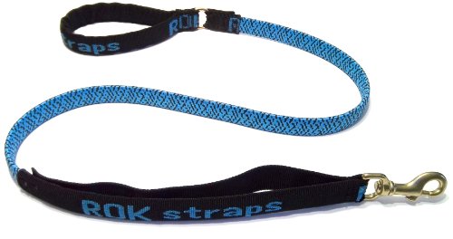 ROK Straps Stretch Dog Leash - Blue - Large Dogs - 54 Inch