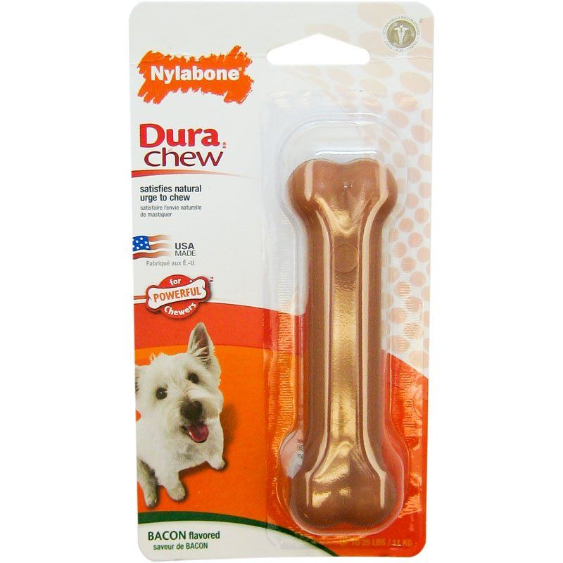 Nylabone DuraChew Bacon Flavor Bone - Regular Size, Durable Dog Chew Toy