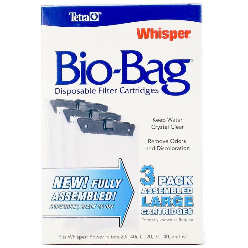 Tetra Whisper Bio-Bag Filter Cartridge - Large - 3 Pack - Aquarium Filter Replacement
