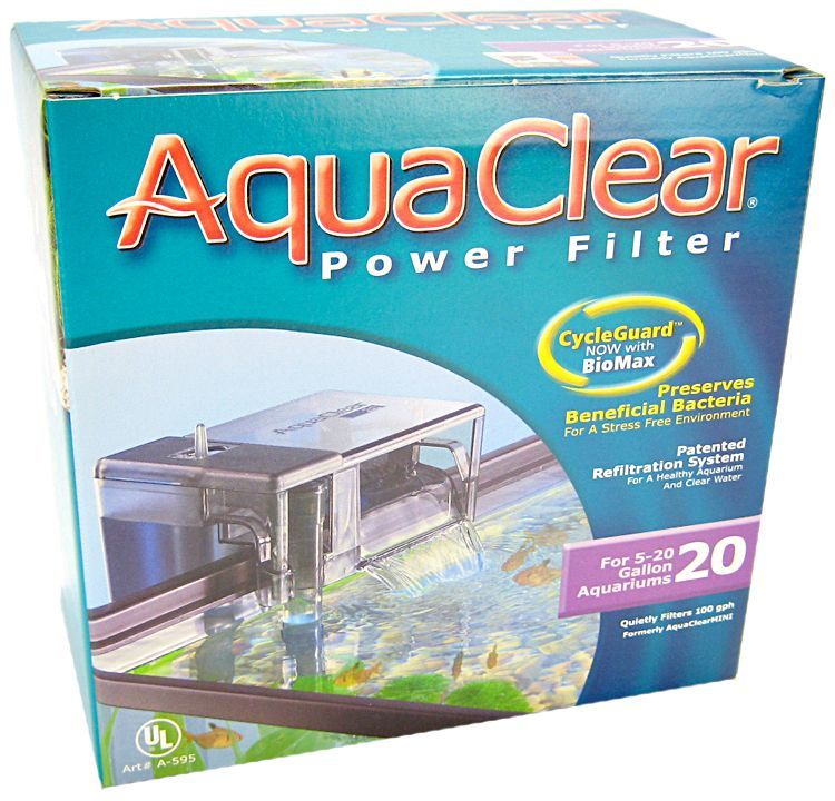 AquaClear 20 Power Filter - For 5-20 Gallon Aquariums