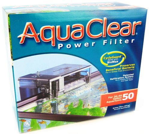 AquaClear 50 Power Filter - 20-50 Gallon Aquariums - Includes Media