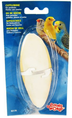 Living World Small Cuttlebone Bird Treat - Natural Calcium Supplement for Birds - 1 Count