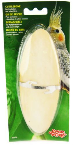 Living World Cuttlebone with Holder - Large - Bird Calcium & Beak Trimmer