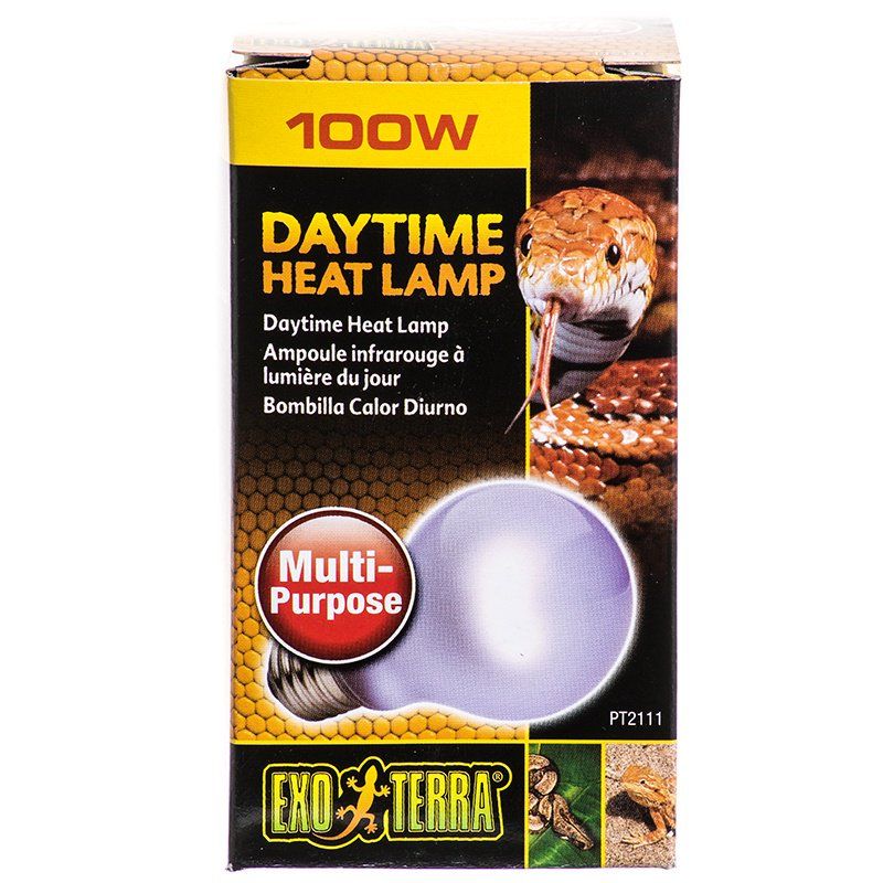 Exo Terra Daytime Heat Lamp - 100W A19 Reptile Terrarium Bulb PT2111