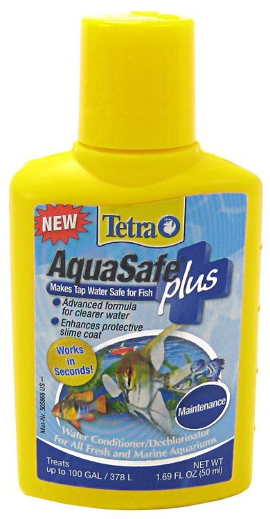 Tetra AquaSafe Plus Aquarium Water Conditioner - Dechlorinator - 1.69 oz