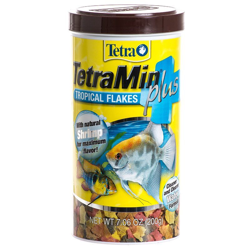 TetraMin Plus Tropical Flakes Fish Food, 7.06 oz / 1L, Cleaner Water Formula