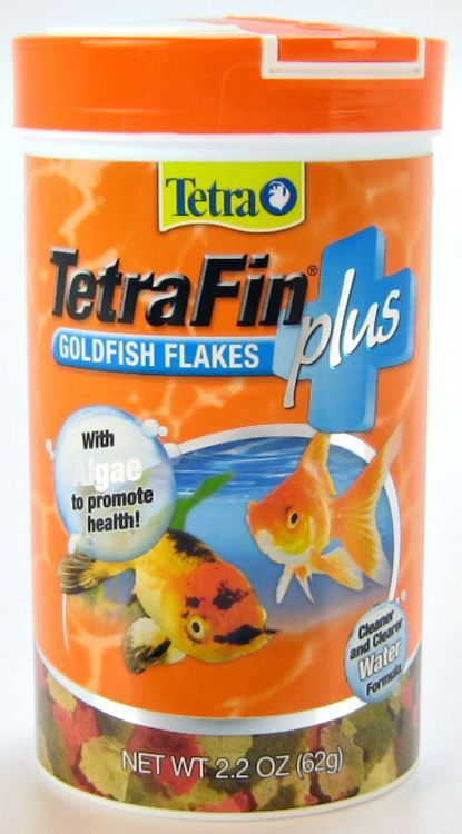 TetraFin Plus Goldfish Flakes - 2.2 oz (375 ml) - Enriched Food with Spirulina Algae