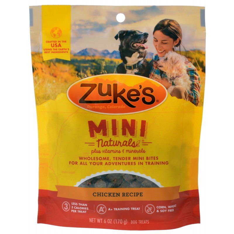 Zuke's Mini Naturals Chicken Dog Treats - Soft, Natural Training Chews - 6 oz Pouch