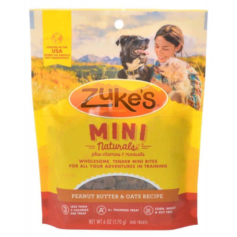 Zuke's Mini Naturals Peanut Butter & Oats Recipe Dog Treats - 6 oz Pouch