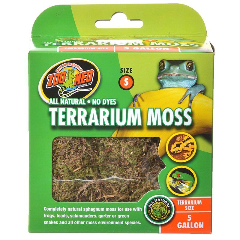 Zoo Med Terrarium Moss - Natural Reptile & Amphibian Bedding, 5 Gallon