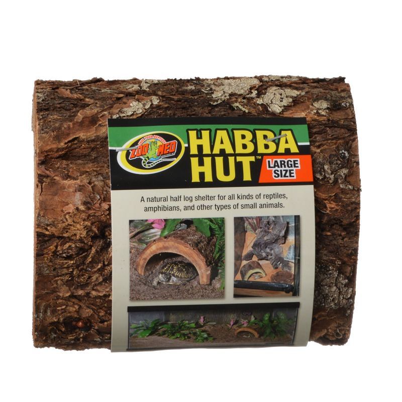 Zoo Med Habba Hut Large - Reptile Hideaway - Natural Terrarium Decor