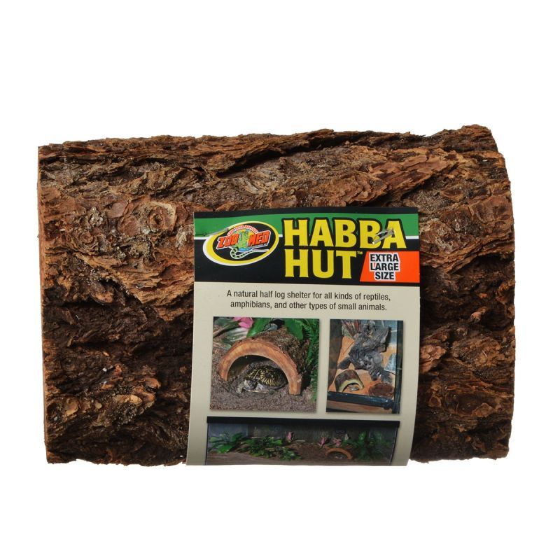 Zoo Med Habba Hut Extra Large - Reptile Terrarium Hideaway - Natural Fir Wood