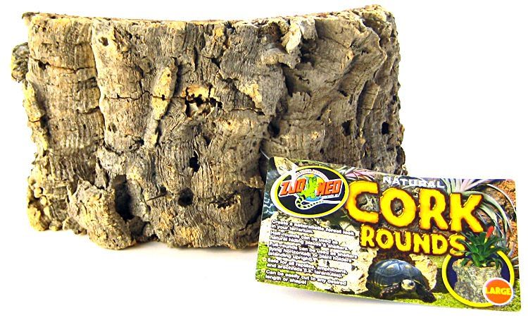 Zoo Med Natural Cork Bark Round Log - Large Reptile Terrarium Decor