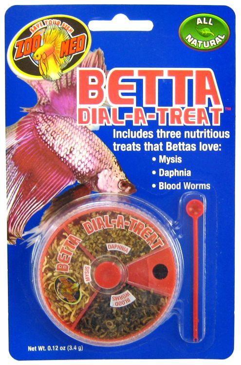 Zoo Med Betta Dial-A-Treat - Freeze Dried Fish Food, .12 oz - Mysis, Daphnia, Bloodworms