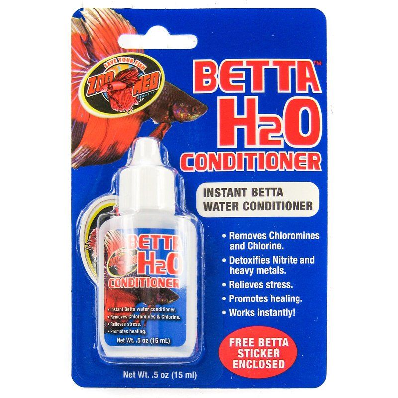Zoo Med Betta H2O Water Conditioner - 0.5 fl oz - Instant Water Treatment for Betta Fish Tanks
