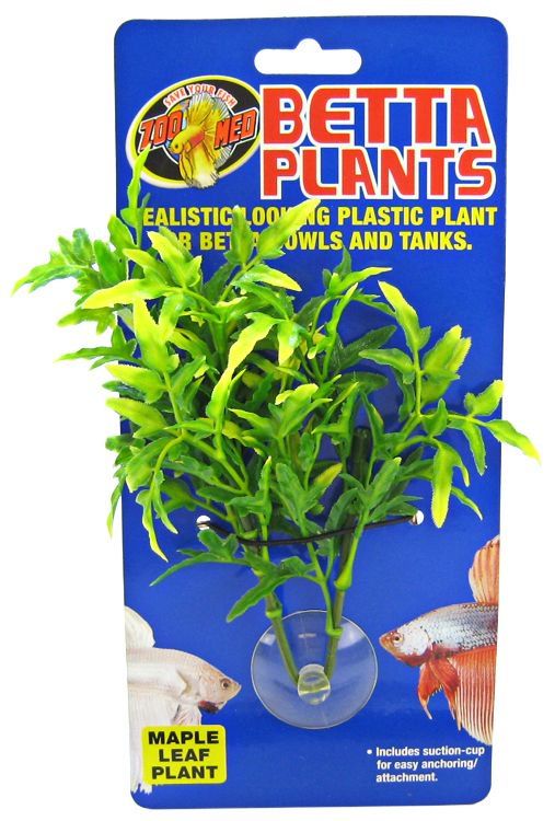 Zoo Med Betta Plant - Maple Leaf - Aquarium Decoration - Plastic Plant for Betta Bowls & Tanks
