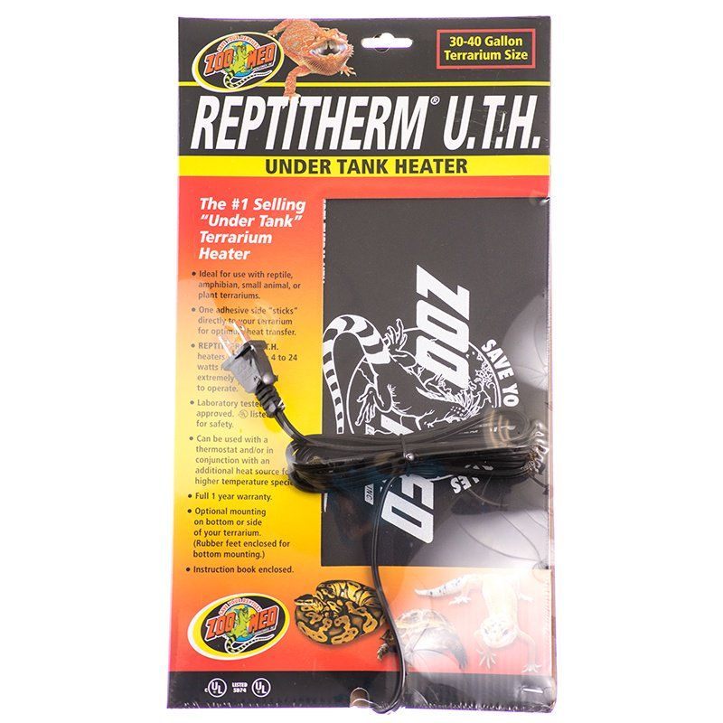 Zoo Med Repti Therm Under Tank Reptile Heater - 16 Watts - 12" Long x 8" Wide (30-40 Gallons)