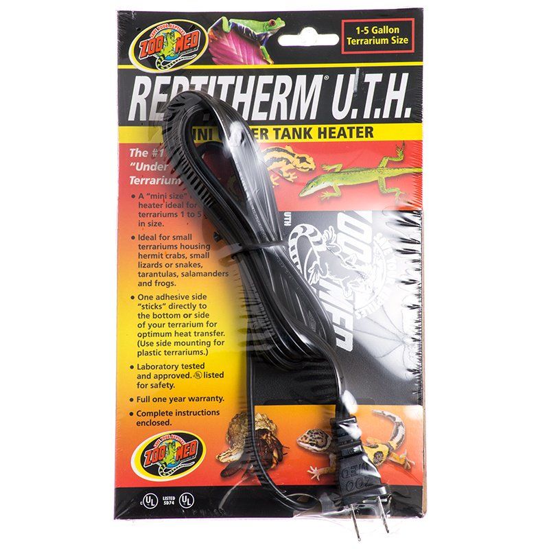 Zoo Med ReptiTherm Mini Under Tank Heater - 1-5 Gallon Terrarium Heat Pad 4x5