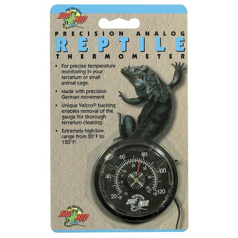 Zoo Med Precision Analog Reptile Thermometer - Terrarium Temperature Gauge