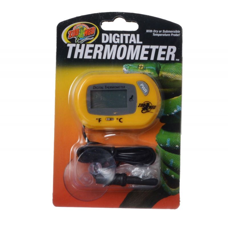 Zoo Med Digital Terrarium Thermometer - Accurate Reptile/Amphibian Temperature Monitor